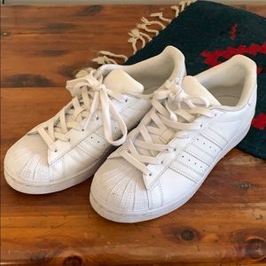 Adidas superstar white sneakers